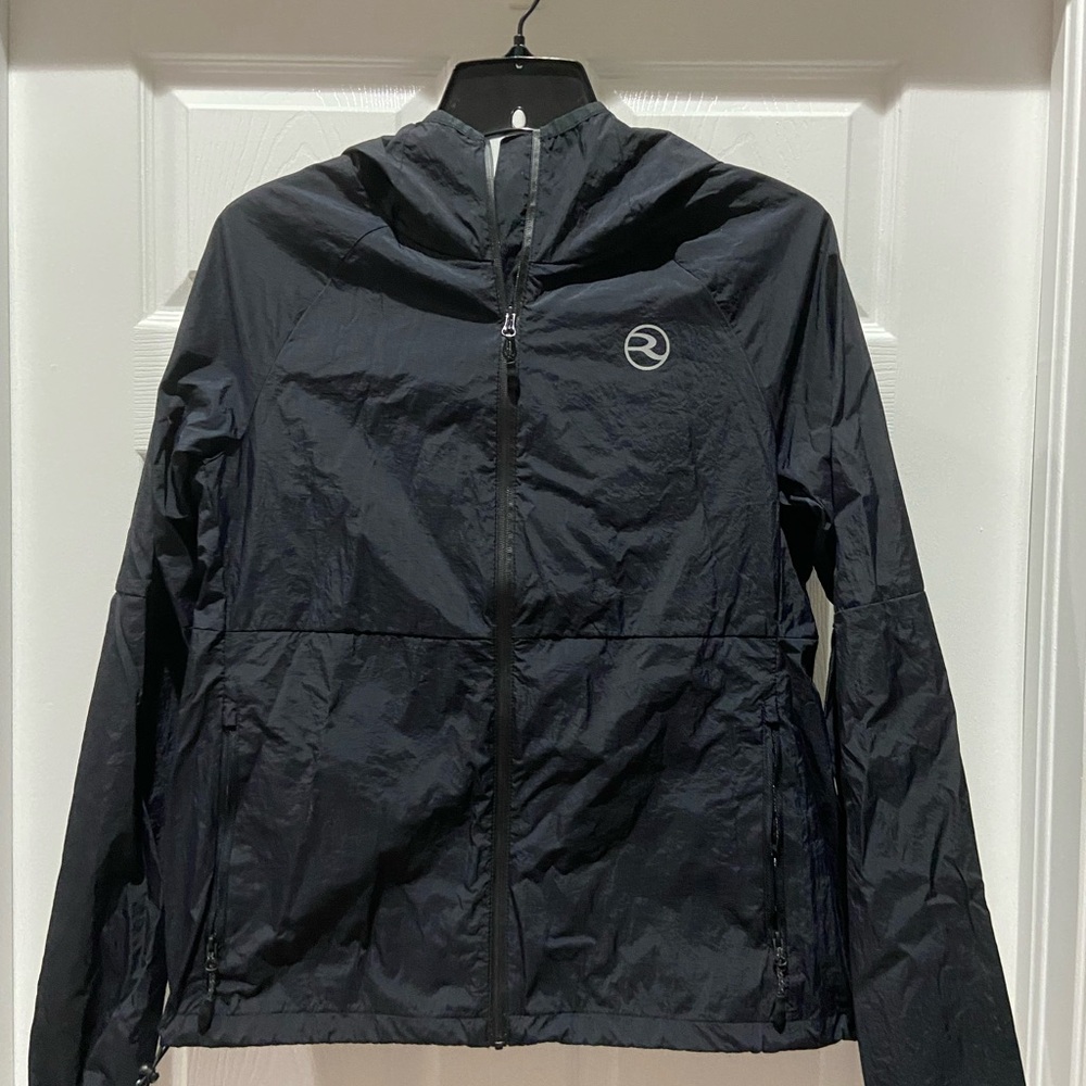 Women’s Mesh Lined Hooded Windbreaker, Black, size Medium - NWOT - Picture 3 of 8